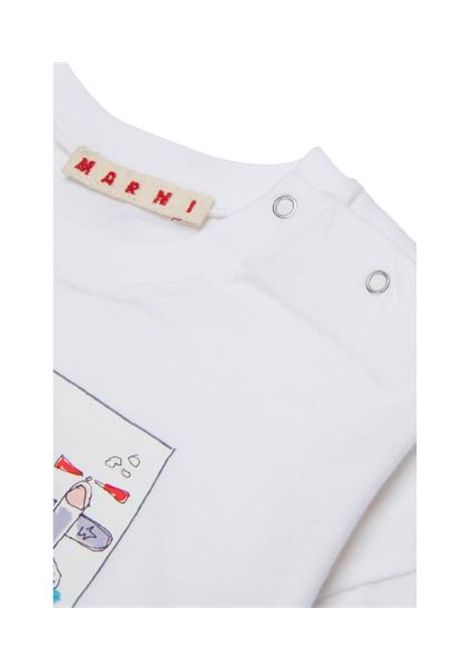 T-shirt con stampa MARNI KIDS | M01907 M00SG0M100